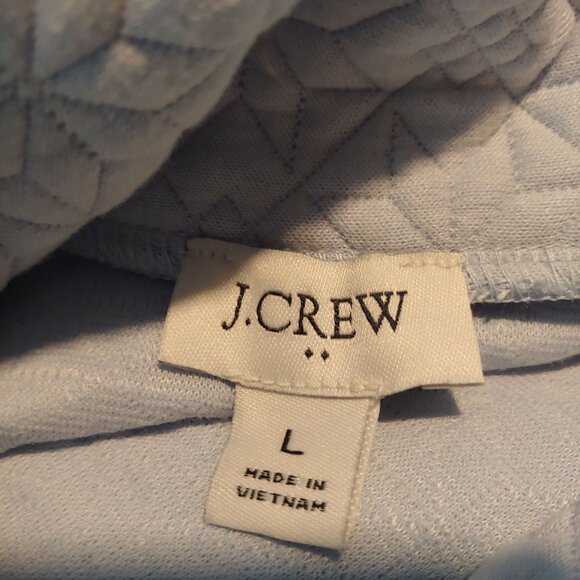 J. Crew Quilted Snowflake Pullover Tunic Cowl Neck Gentle Sea Holiday Soft L - Picture 13 of 15